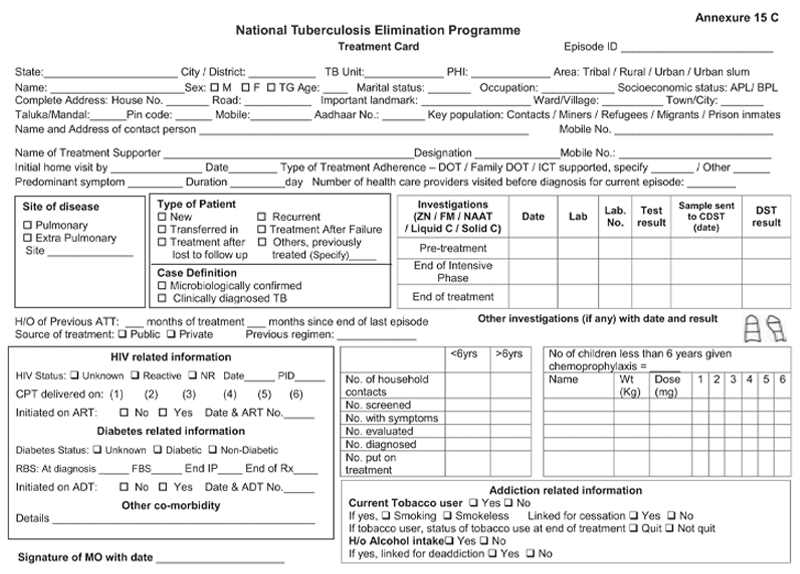 TB Treatment Card | Knowledge Base